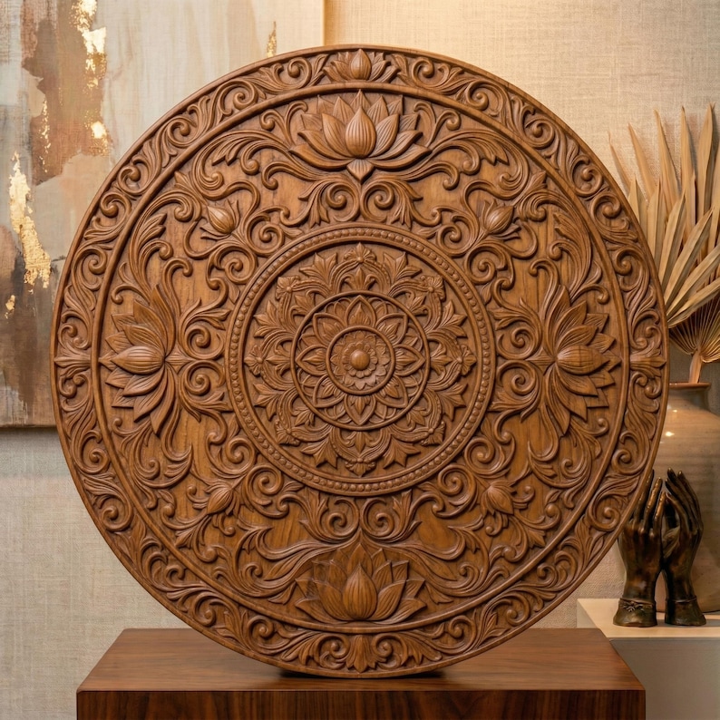 Lotus Mandala STL 3D Model | Spiritual Floral Wall Art | CNC & 3D Print ...