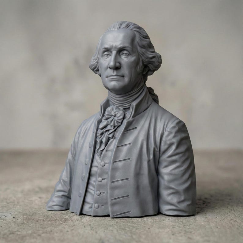 George Washingtoad Realistic George Washington Bust STL | America 250 | Founding Father | Digital ...
