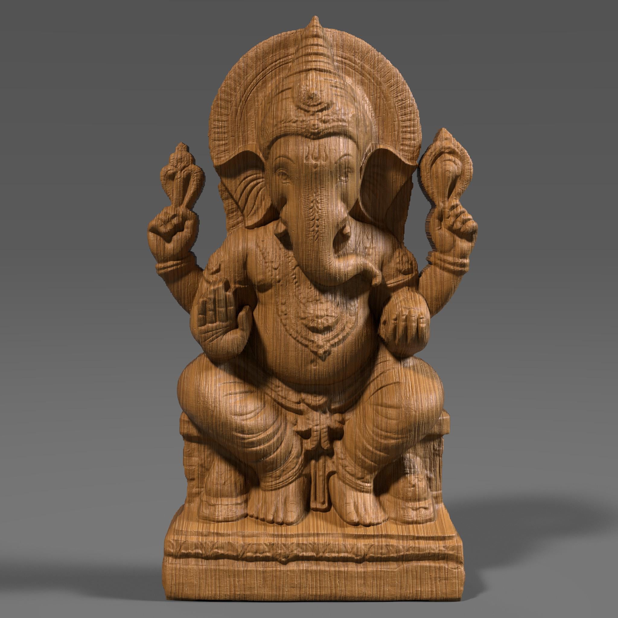 Lord Ganesha 3D STL File: Hindu God Relief for CNC, Laser, 3D Print - Etsy
