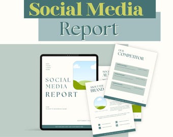 Social Media Performance Report | Customizable Analysis (Digital Download)