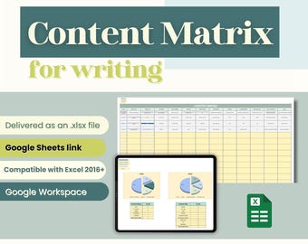 Content Matrix Template: Automated Writing Planner (Google Sheet)