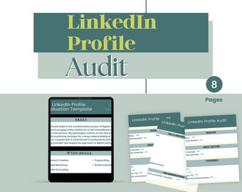Modelo de auditoria de perfil do LinkedIn: design editável do Canva (download digital)