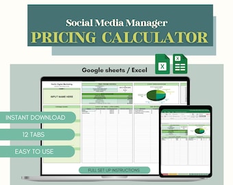 Freelancer Pricing Calculator: Google Sheets & Excel (Digital Download)