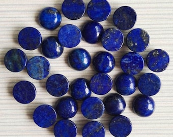 Natural Lapis Lazuli Round Cabochon Calibrated Loose Gemstone 5,6,7,8,9,10,11,12,13,14,15,16,17,18,19,20mm