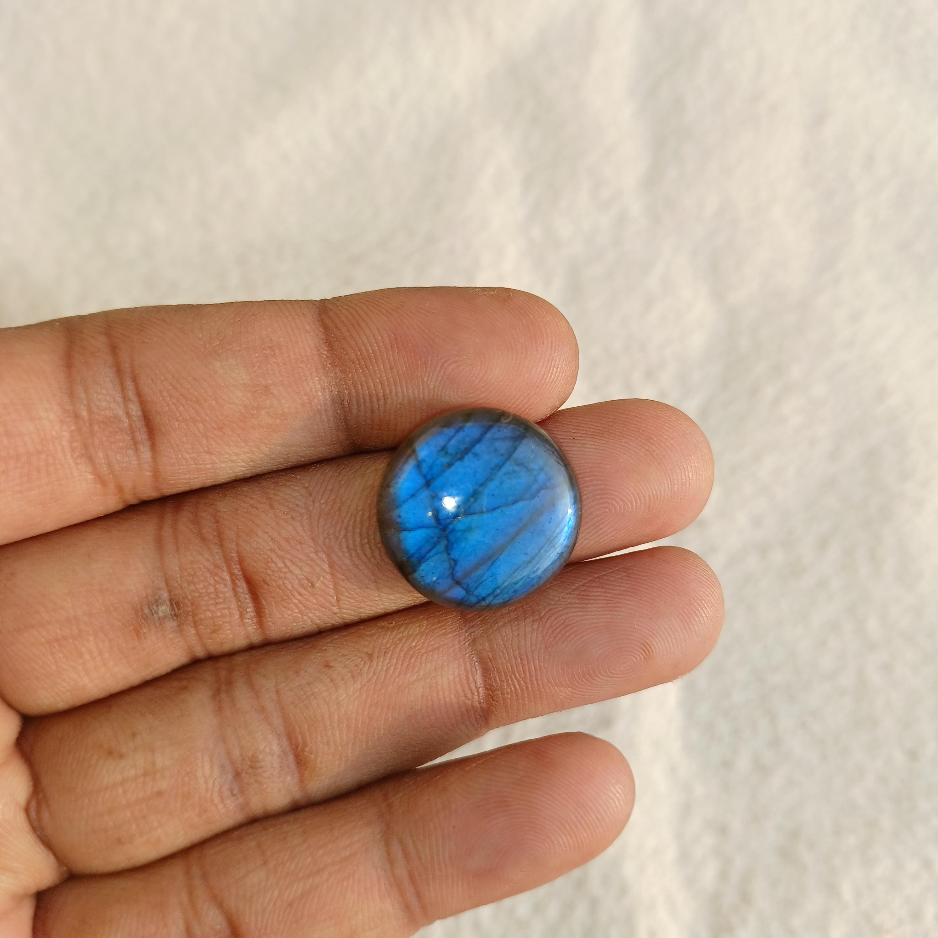 Natural Labradorite Round Cab Cabochon 19.5x19.5x6.3mm Approx Natural Labradorite Round Cab Cabochon 19.5x19.5x6.3mm Approx