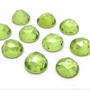 15Pieces 5x5mm Peridot Round Rose Cut Wholesale Loose Gemstone/Gemstone For Jewellery Semi Precious Gemstone/Peridot jewelry