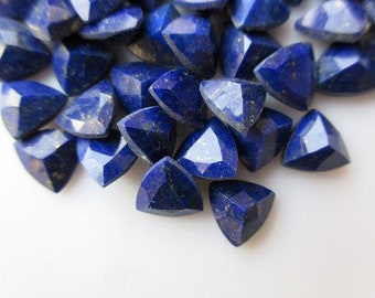 Lapis Lazuli 6mm To 20mm Trillion Faceted Cut Loose Gemstone Natural Lapis lazuli Faceted Cut Gemstone For Jewelry Making