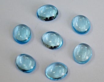 Natural Sky Blue Topaz Oval Cabochon 6x8mm To 8x10mm Loose Gemstone