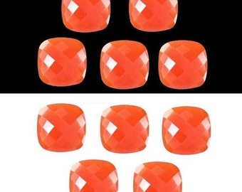 Natural Carnelian Cushion Checker Cut 8mm To15mm Wholesale Loose Gemstone/Gemstone or Making Jewelry And Rings And Pendant