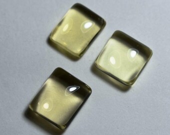 Natürliche Zitronenquarz Rechteck Cabochon kalibriert Lose Edelstein 6x8,7x9,8x10,9x11,10x12,10x14,12x16,13x18,15x20,16x22,18x25,20 x 25 mm