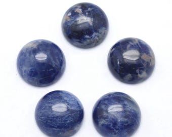 Natural Sodalite Round Cabochon Calibrated Loose Gemstone 5,6,7,8,9,10,11,12,13,14,15,16,17,18,19,20mm