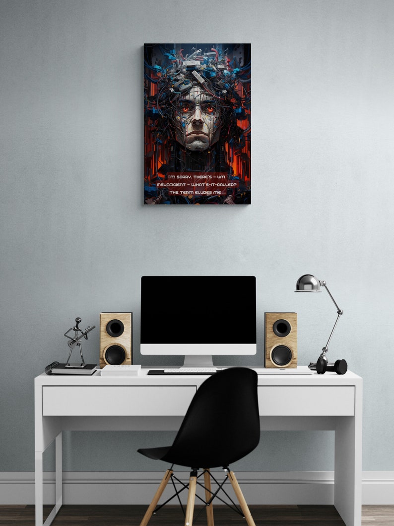 Cyber Techno Canvas Wall Art Illogical Lethologica Cyberpunk Inspired