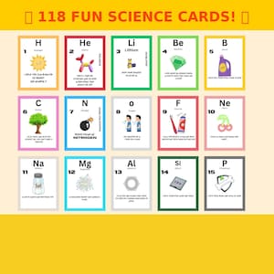 Pack d'étude du tableau périodique | Flashcards PDF/PNG + feuilles A3 économiseurs d'encre + tableau à colorier