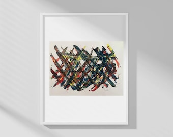 Abstrakte Acryl-Malerei auf Kunstkarton | „Tanz der Narben“ | ungerahmt