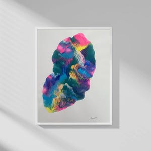 Abstrakte Acryl-Malerei auf Kunstkarton | „Farbenflüstern“ | ungerahmt | handgemalte Kunst