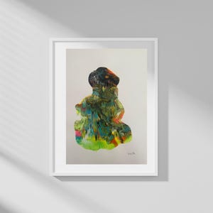 Abstrakte Acryl-Malerei auf Kunstkarton | „Die Wache“ | ungerahmt | handgemalte Kunst