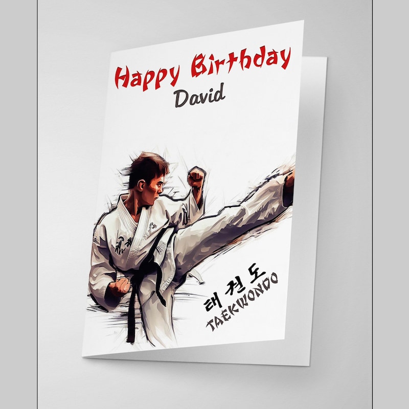 Karate Birthday Card - Etsy