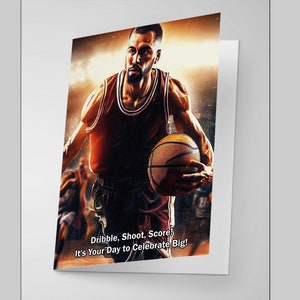Carte d'anniversaire de style basket-ball NBA