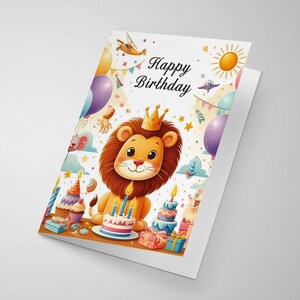 Paquete de 12 tarjetas infantiles de animales de feliz cumpleaños tamaño A6 - Diseños variados