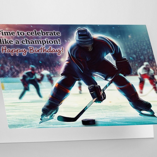 Hockey geburtstagskarte Etsy.de