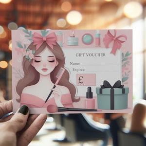 Paquete de 12 vales de tarjetas regalo para peluquería: nombre, fecha de caducidad y coste