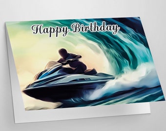 Jet Ski Geburtstagskarte