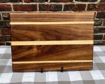 Walnut and Curly Maple Cutting and Charcuterie Board