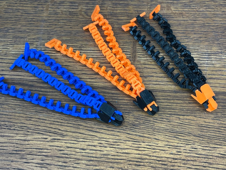 Triple Zipper Fidget Toy Etsy