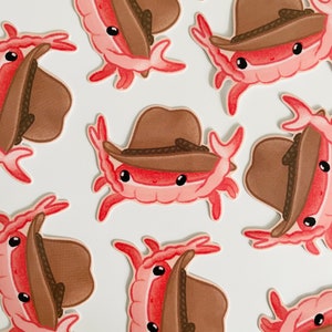 Adesivo fustellato granchio cowboy