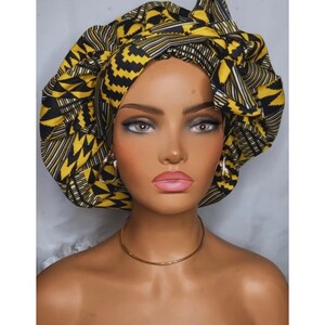 African print satin bonnet | Headwrap bonnet | Scrub cap | Adjustable bonnet | Luxury bonnet