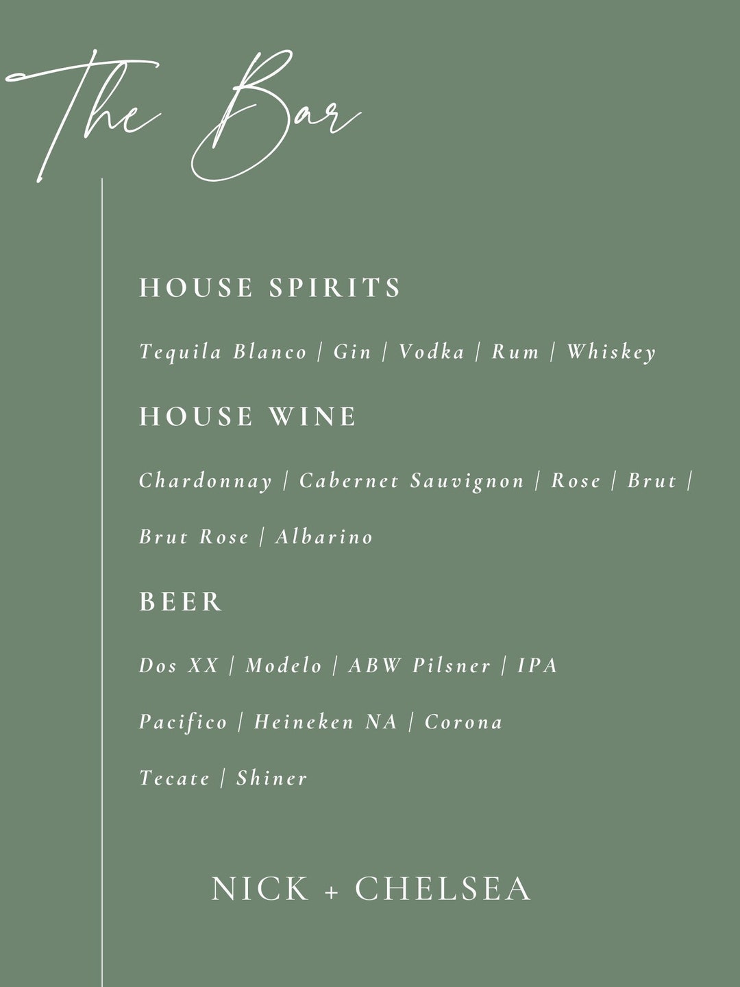 Bar Menu Template Etsy