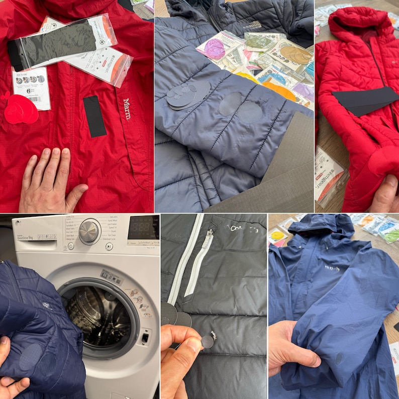 Down Jacket Repair Patches (OLIVE, 11 Pieces) Pre-Cut, Self-Adhesive, Waterproof, Tear-Resistant, Fix Holes in Tents, Puffers, Shoes image 6