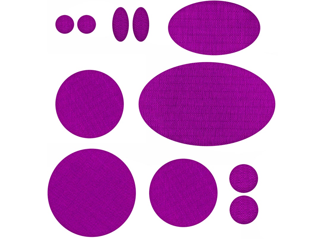 Puffer Jacket Repair Patches DARK PURPLE, 11 Pieces Selfadhesive