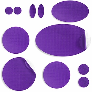 Repair Patches for Puffer Jackets (PURPLE, 11 Pieces) Self-Adhesive, Waterproof, Tear-Resistant, Fix Holes in Tents, Shoes, Down Clothing