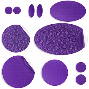Repair Patches for Puffer Jackets (PURPLE, 11 Pieces) Self-Adhesive, Waterproof, Tear-Resistant, Fix Holes in Tents, Shoes, Down Clothing