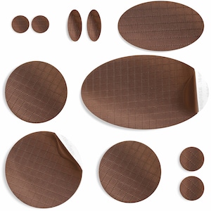 Repair Patches for Puffer Jackets (BROWN, 11 Pieces) Self-Adhesive, Waterproof, Tear-Resistant, Fix Holes in Tents, Shoes, Down Clothing