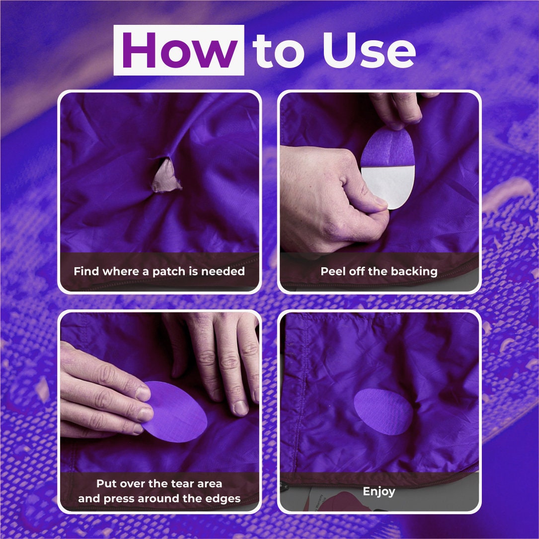 Toppe in nylon per piumini 20x200cm, 1 rotolo di nastro di riparazione in nylon autoadesivo impermeabile, kit di riparazione in tessuto di nylon per abbigliamento, tenda e sacchi a pelo (Blu scuro
