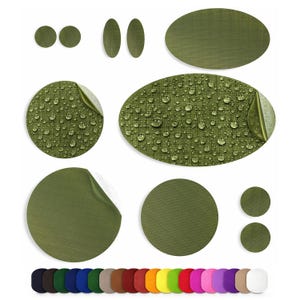 Down Coat Repair Patches - 30+ Colours, 11 Pre-Cut Self-Adhesive Pieces - Waterproof, Tear-Cold-Resistant Fix for Puffers, Tents, Bags
