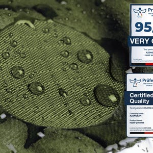 Down Jacket Repair Patches (OLIVE, 11 Pieces) Pre-Cut, Self-Adhesive, Waterproof, Tear-Resistant, Fix Holes in Tents, Puffers, Shoes image 5