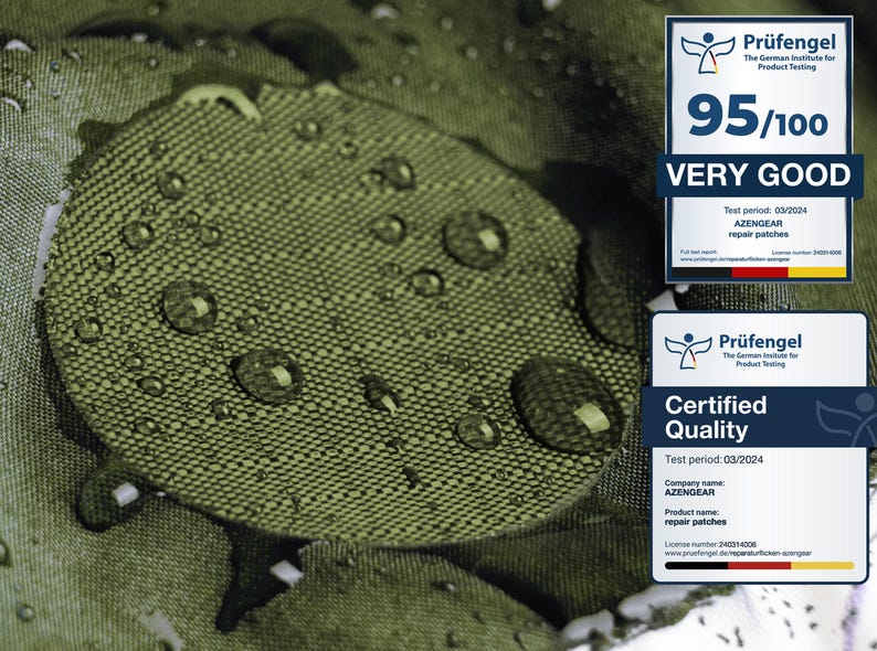 Down Jacket Repair Patches (OLIVE, 11 Pieces) Pre-Cut, Self-Adhesive, Waterproof, Tear-Resistant, Fix Holes in Tents, Puffers, Shoes image 5