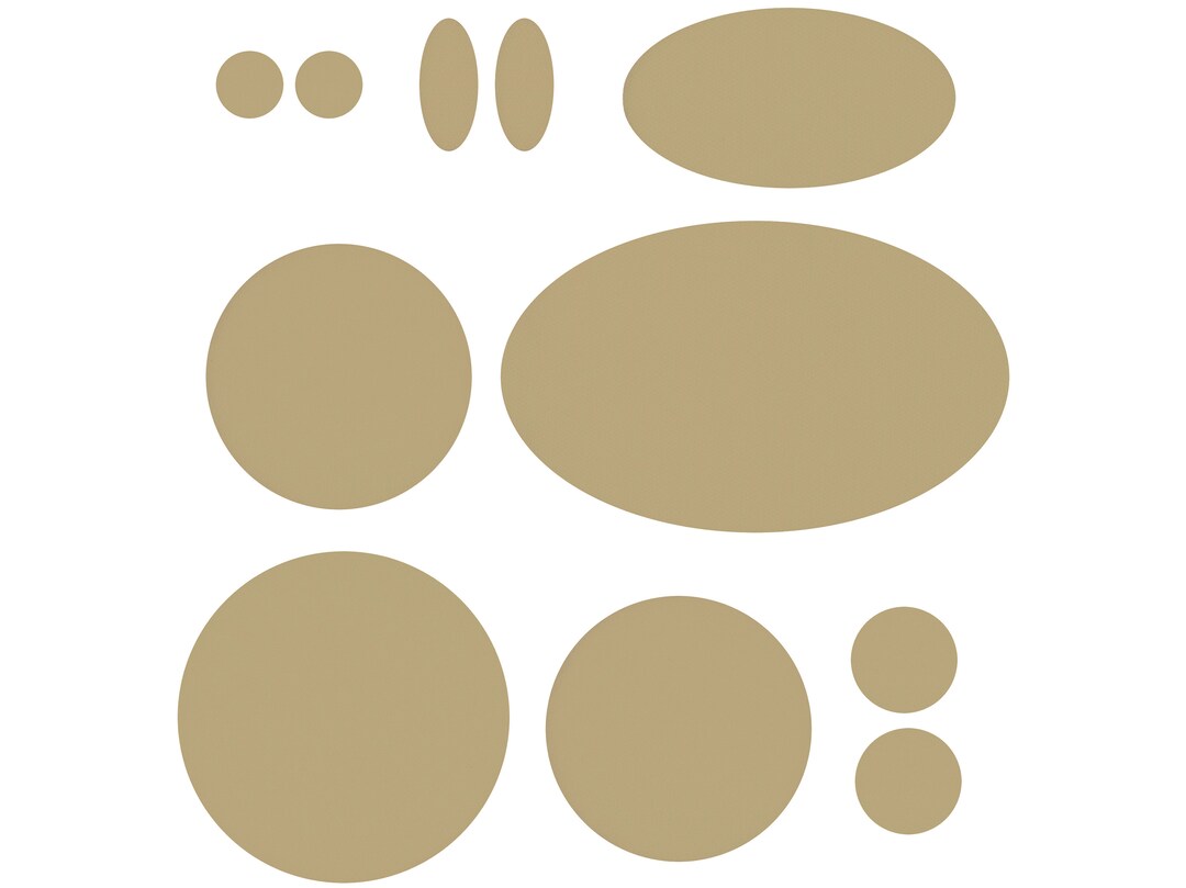 Puffer Jacket Repair Patches BEIGE, 11 Pieces Selfadhesive, Waterproof