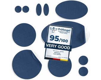 Repair Patches for Down Jackets, Puffer Coats, Waterproof, Self-Adhesive, Pre-Cut, Tear-Cold-Heat-Resistant, Polyester (DARK NAVY, 11 Pcs)