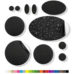 Repair Patches for Down Jackets, Puffer Coats, Waterproof, Self-Adhesive, Pre-Cut, Tear-Cold-Heat-Resistant, Polyester Fabric (11 Pieces)