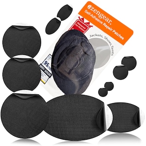 Down Jacket Repair Patches (BLACK, 11 Pieces) Pre-Cut, Self-Adhesive, Waterproof, Tear-Resistant, Fix Holes in Tents, Puffer Jackets, Shoes