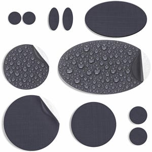 Down Jacket Repair Patches (GREY, 11 Pieces) Pre-Cut, Self-Adhesive, Waterproof, Tear-Resistant, Fix Holes in Tents, Puffers, Shoes