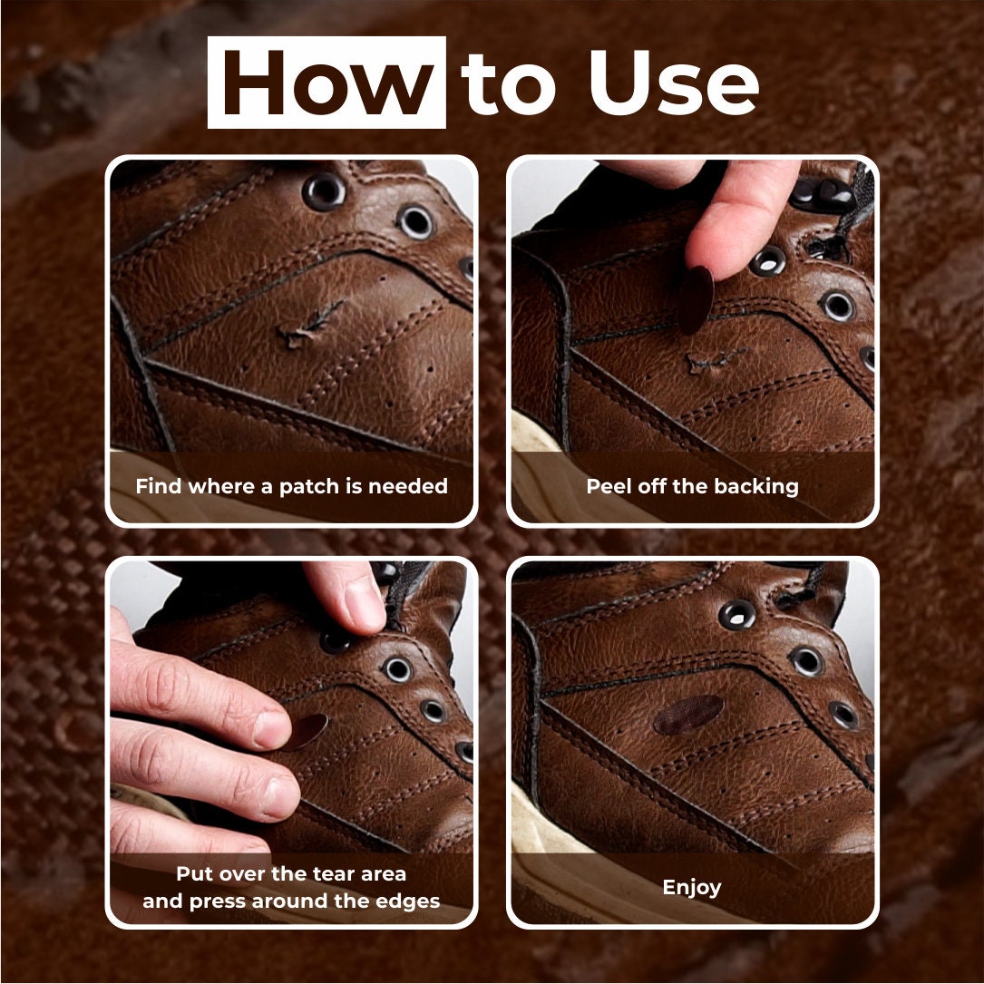 Kit Patch Di Riparazione Per Piumini - 7 Toppe Autoadesive Impermeabili, Colore Marrone Scuro - Foto 6