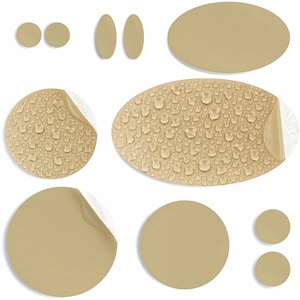 Patchs de réparation pour doudounes (BEIGE, 11 pièces) auto-adhésifs, imperméables, résistants aux déchirures, trous de fixation dans les tentes, chaussures, vêtements en duvet
