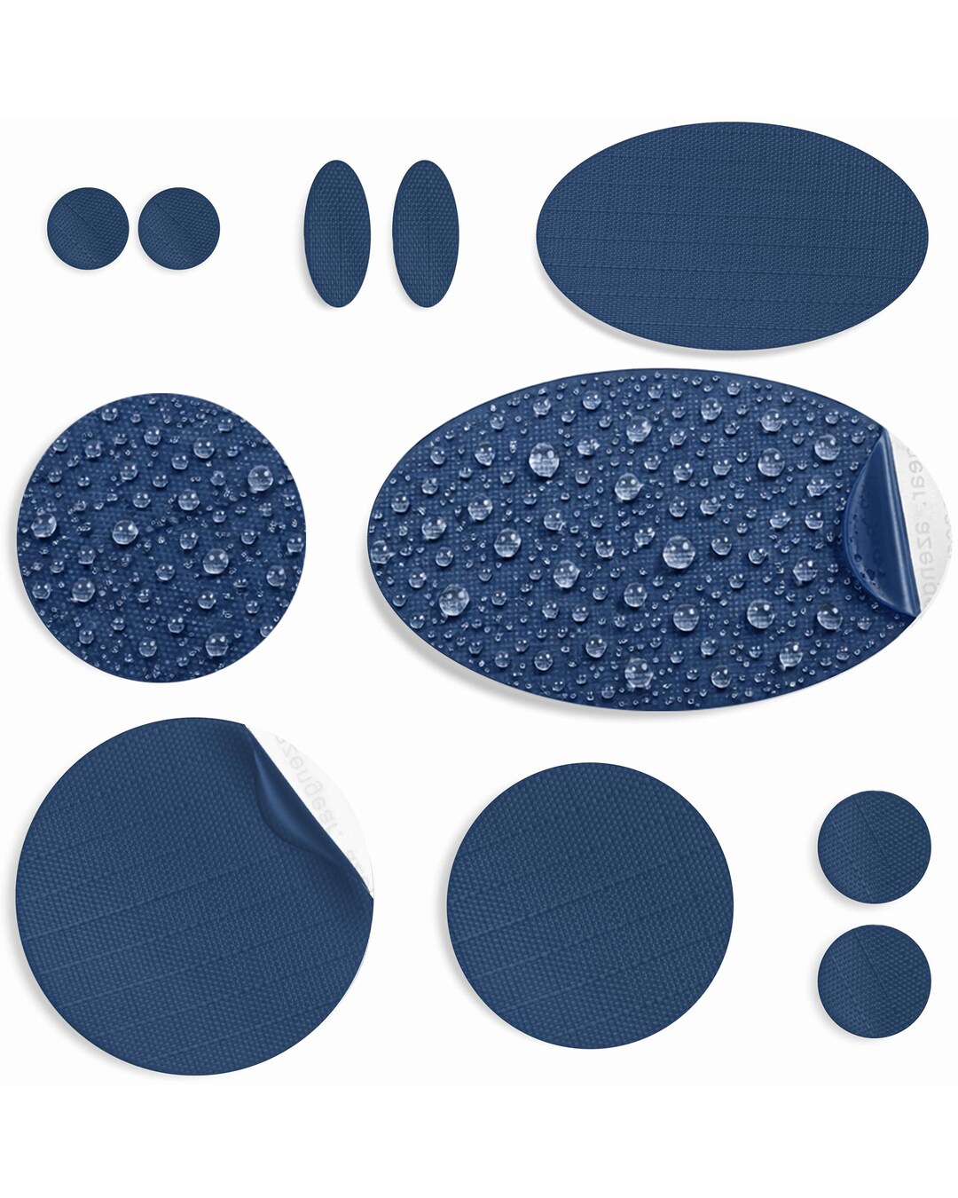 Puffer Patch Puffer Jacket Repair Patches (DARK NAVY, 11 Pieces) Pre-cut, Self ...
