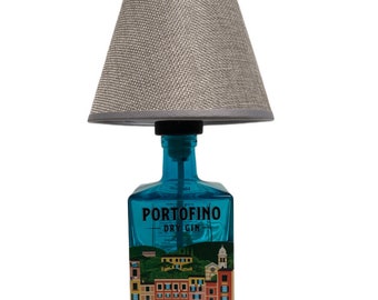 Lampada Portofino Dry Gin Homemade, Lampada Gin Gift Idea, Lampada Fatta a Mano per Amanti di Gin, Lampada for Living Room Home Decor