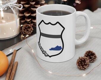 Custom Kentucky state police Mug for Graduation gift for state police accessories thin gray line cup fathers day gift for KY lover gift for